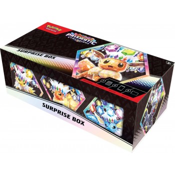 Pokemon Scarlet & Violet Prismatic Evolutions Surprise Box rinkinys (anglų k.) Pokemon Scarlet & Violet Prismatic Evolutions Surprise Box rinkinys (anglų k.)
